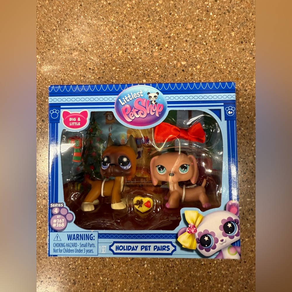 Littlest Pet Shop Holiday Pet Pairs series 4 267 268 Christmas Edition Rare